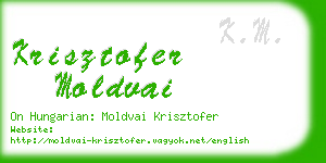 krisztofer moldvai business card